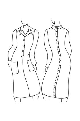 ROBE OUVERTE DOS PAR PRESSIONS
