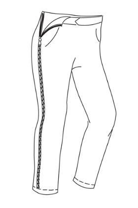 PANTALON OUVERTURE CÔTÉ