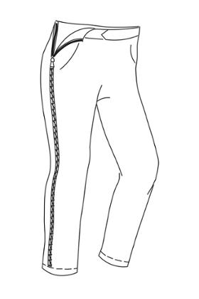 PANTALON OUVERTURE CÔTÉ
