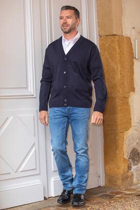 GILET COL POINTE