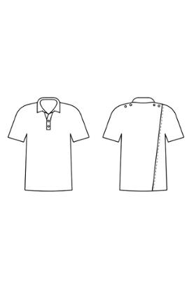 POLO OUVERT DOS GRANDE TAILLE