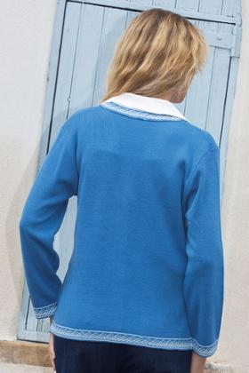 GILET COL POINTE