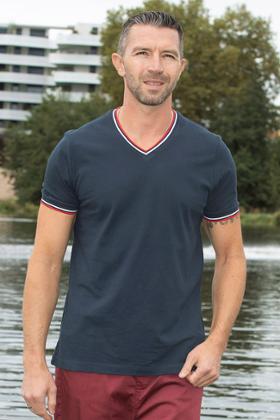 T-SHIRT COL POINTE