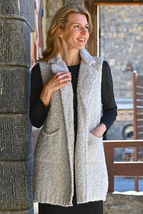 VESTE LONGUE SANS MANCHE