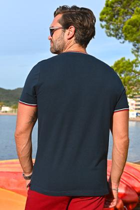 T-SHIRT COL POINTE