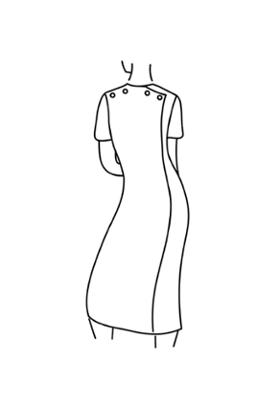 ROBE CROISE DOS COTON