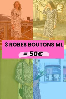 3 ROBE POUR 50€