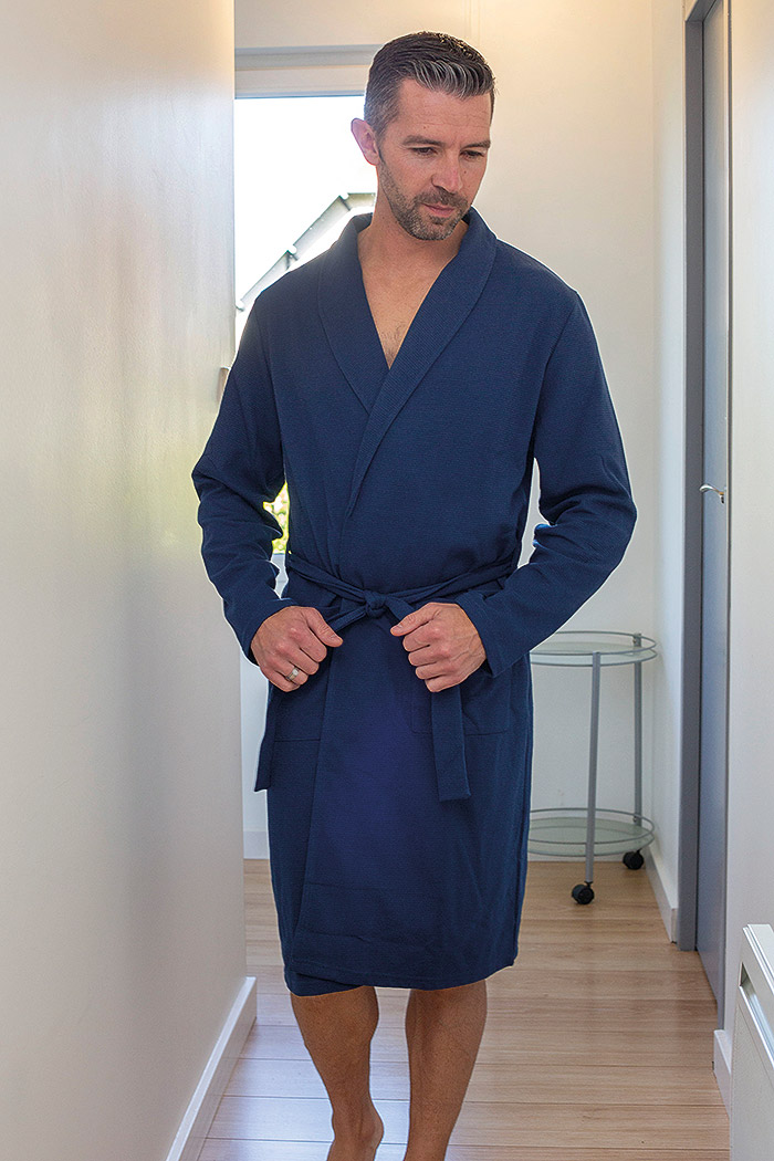 PEIGNOIR MIXTE COTON